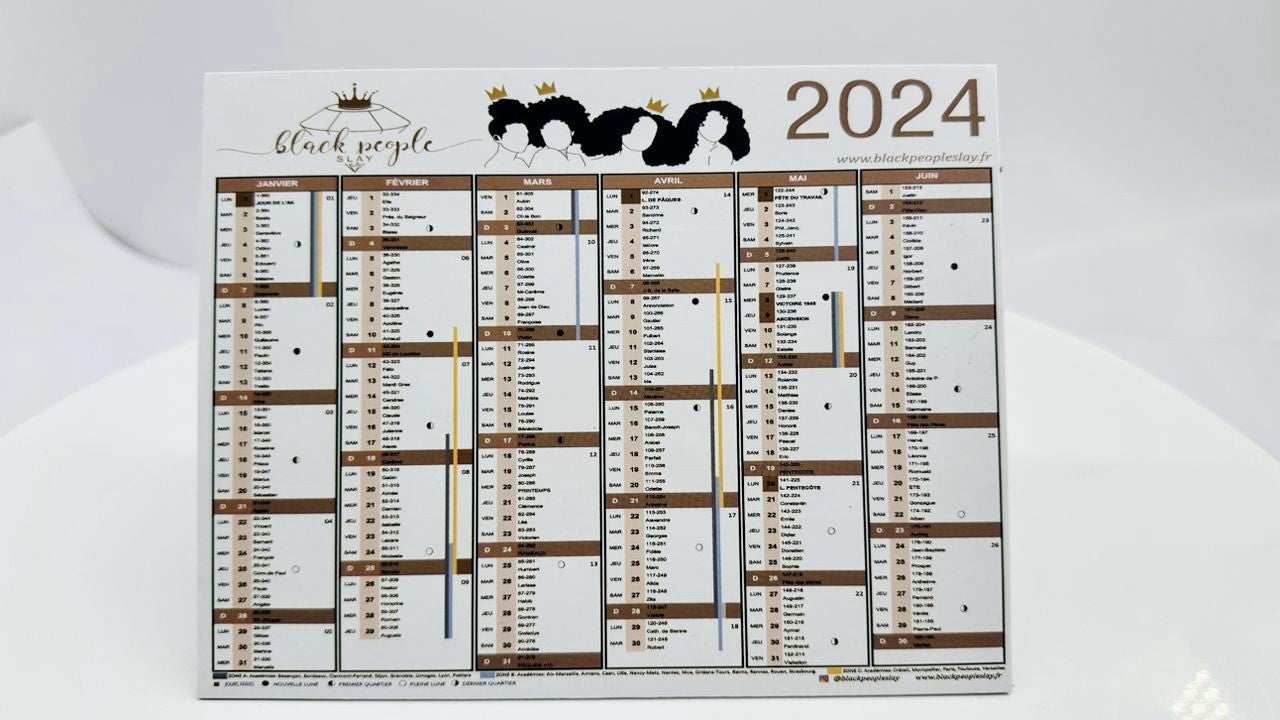 Mini calendrier 2024 – Black People Slay