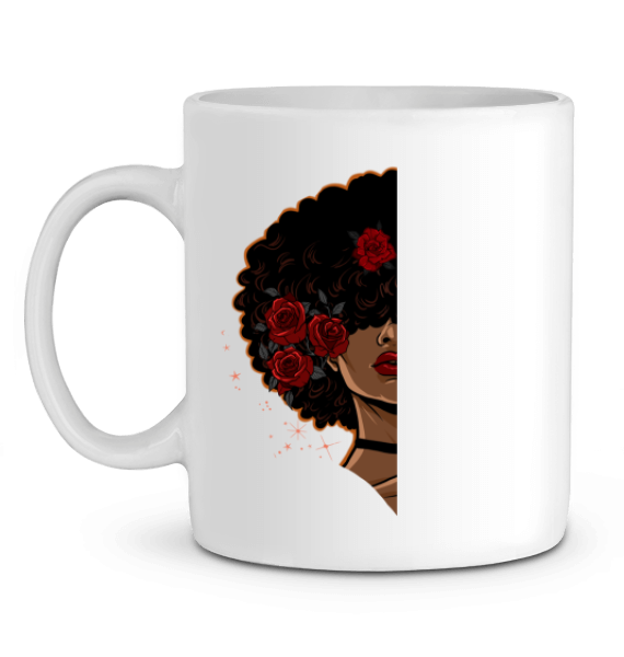 Mug Half Afro Roses
